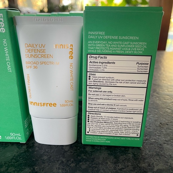Innisfree Daily UV Defense Sunscreen Broad Spectrum SPF 36 no white cast - Picture 9 of 9
